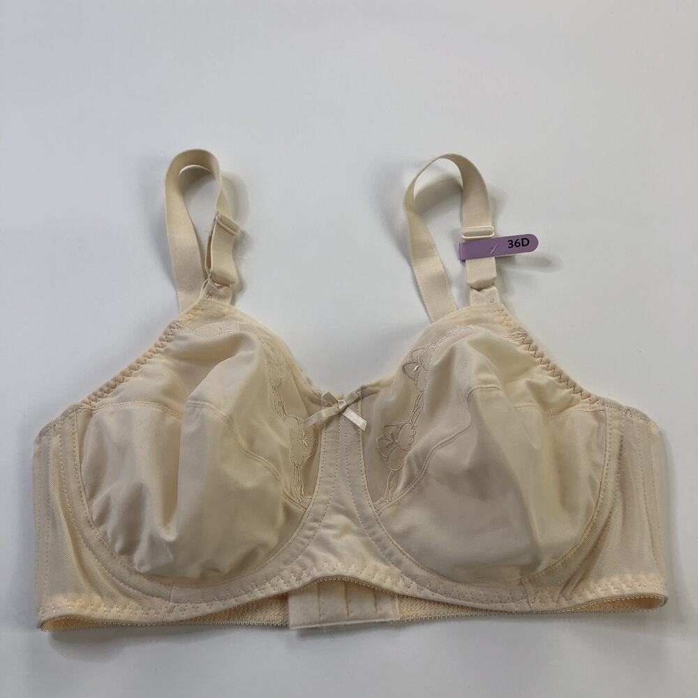 Bali Underwire Bra Flower Full Coverage Comfort Figure Floral U Back NWOT 36D